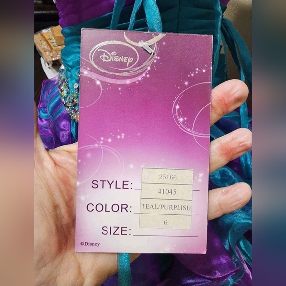 Disney Purple Blue Beaded Ruffle 2 piece Corset Prom Quinceanera Dress 6 NWT - Picture 4 of 4